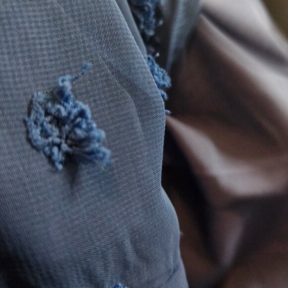 Sleeveless Halter Mini Cotton Puff Dress Sz: XXL Royal Blue - Picture 6 of 7